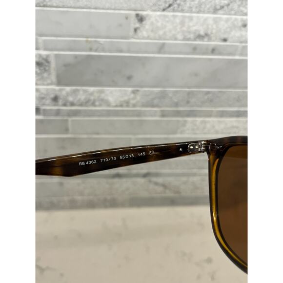 Ray-Ban Unisex Tortoise Brown Sunglasses RB 4362 710/73 55▢18 "FRAMES ONLY" - Picture 5 of 6